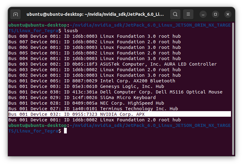 JetPack-6.x Installation for DSBOARD-ORNX